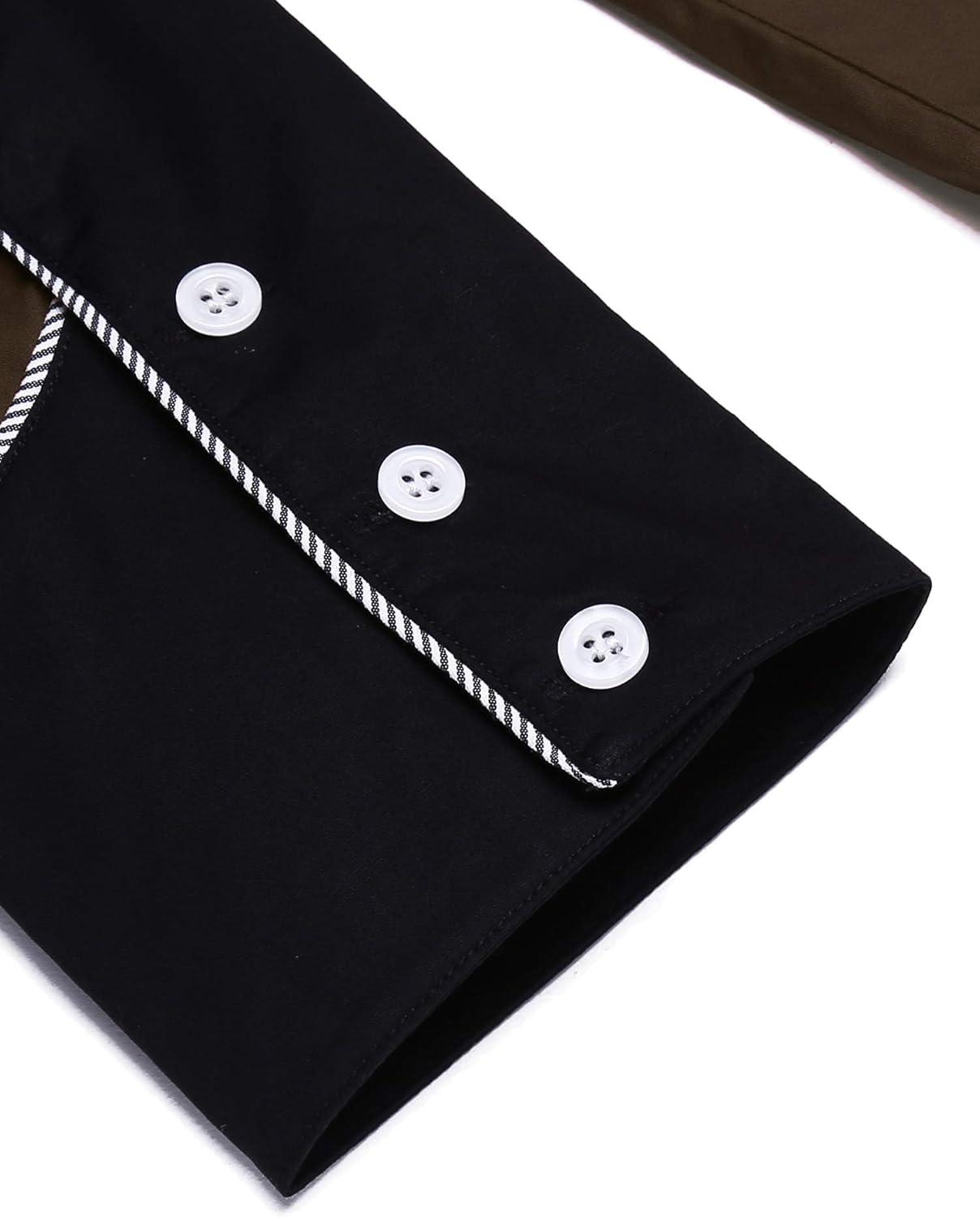 imageCOOFANDY Mens Western Cowboy Shirt Embroidered Button Down Long Sleeve ShirtsBrown