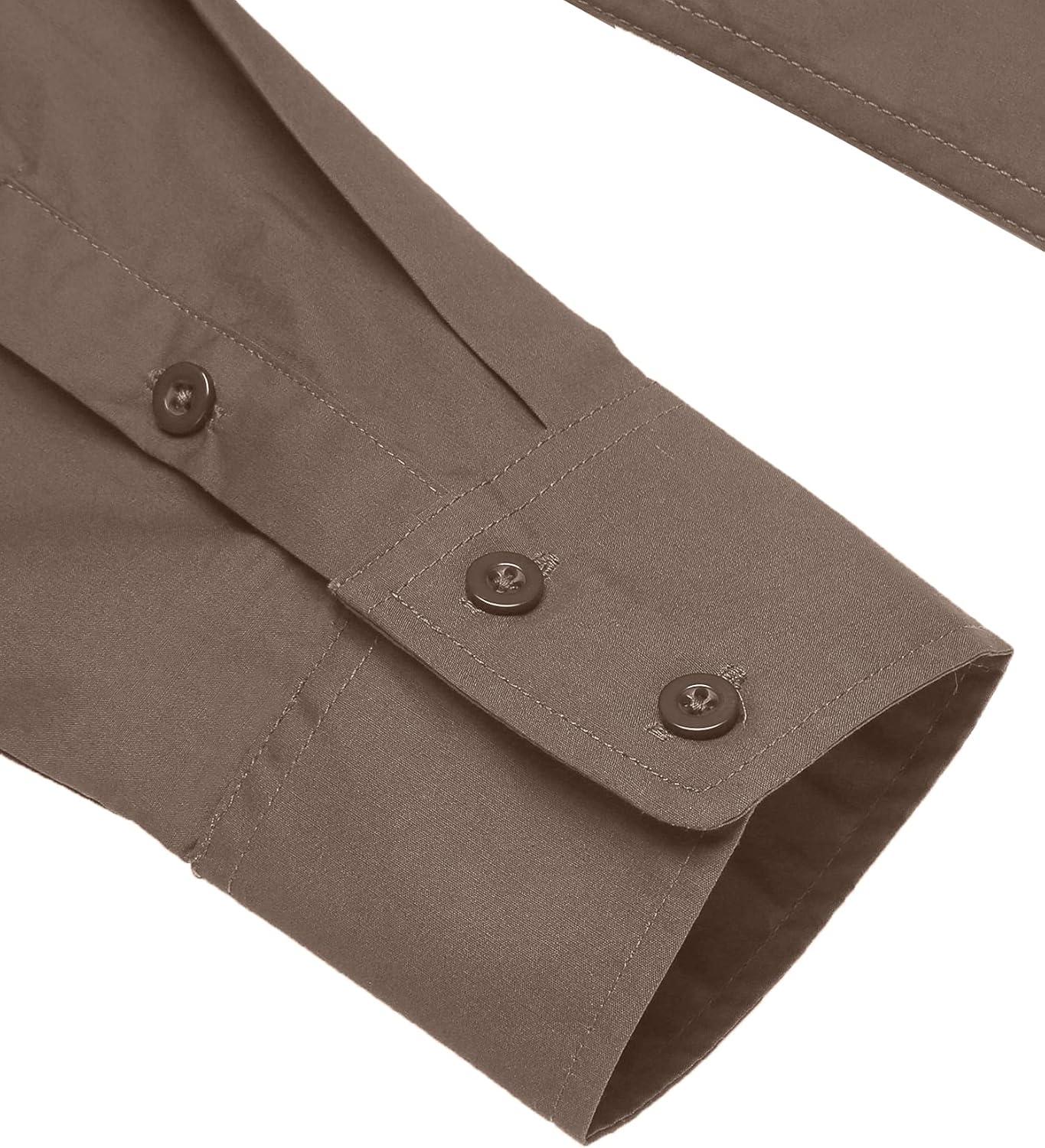 imageCOOFANDY Mens Western Cowboy Shirt Embroidered Button Down Long Sleeve ShirtsKhaki Pattern1