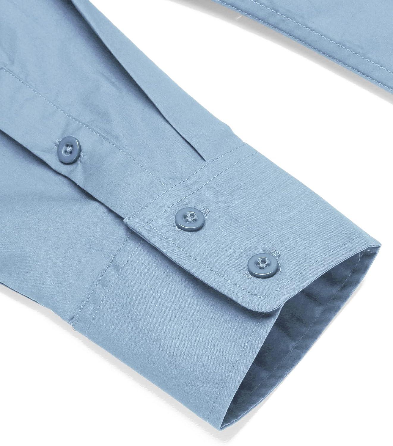 imageCOOFANDY Mens Western Cowboy Shirt Embroidered Button Down Long Sleeve ShirtsLight Blue