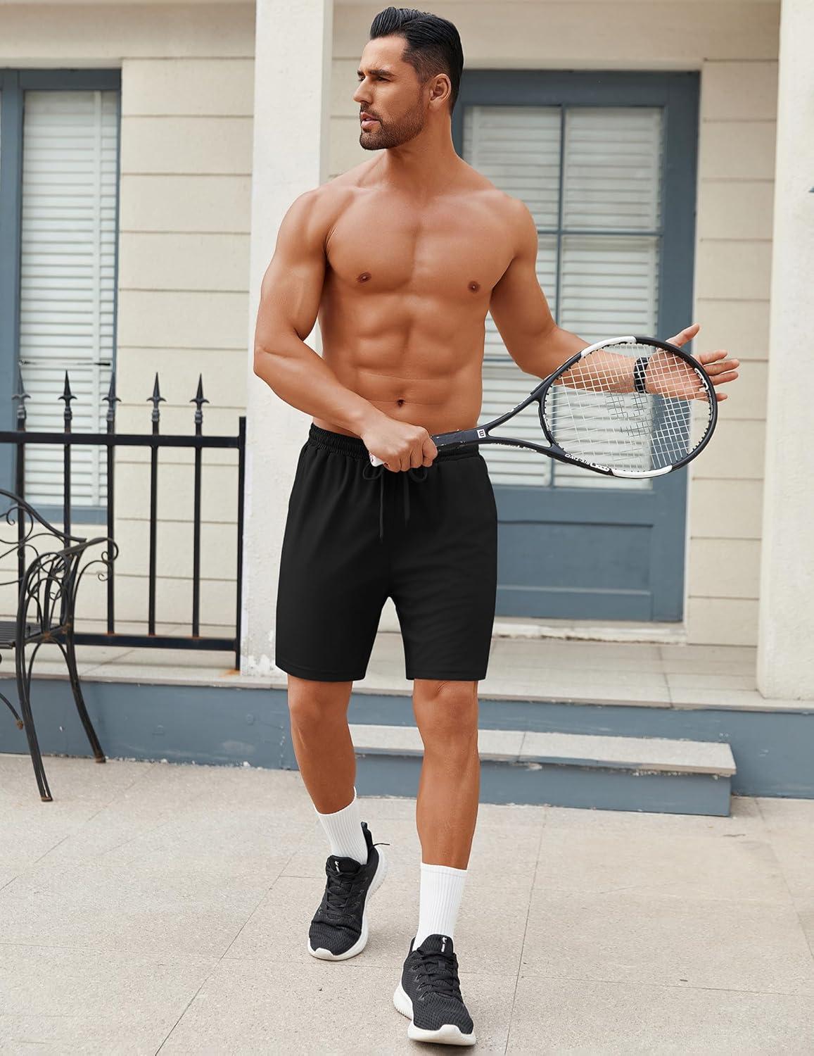 imageCOOFANDY Mens Workout Gym Shorts Mesh Athletic Shorts Lightweight Quick Dry Training Short Pants with PocketsBlack1 Pack of 1