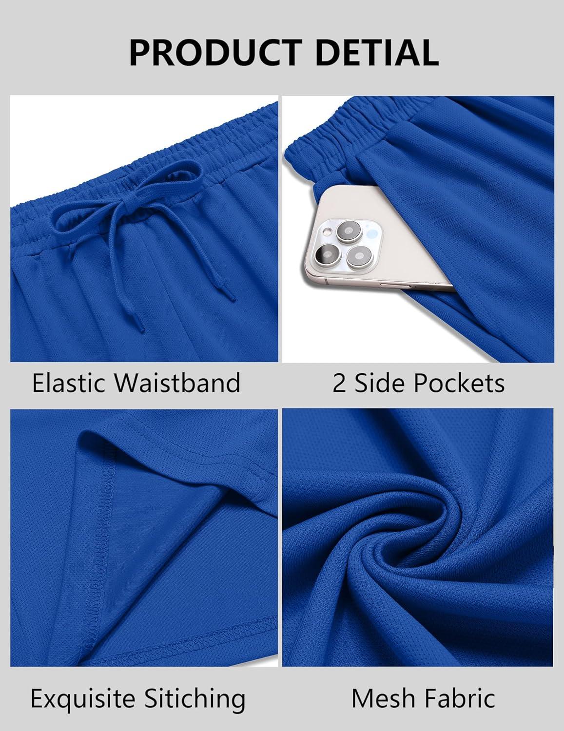 imageCOOFANDY Mens Workout Gym Shorts Mesh Athletic Shorts Lightweight Quick Dry Training Short Pants with PocketsBlue1 Pack of 1