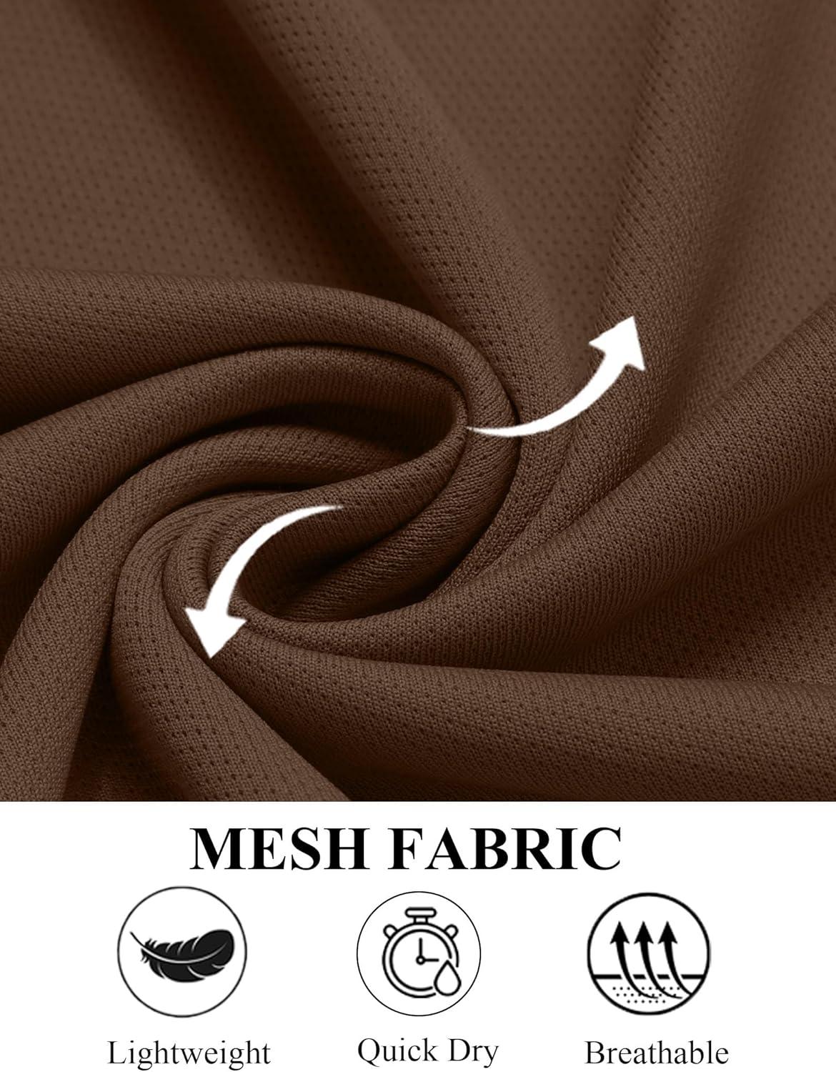 imageCOOFANDY Mens Workout Gym Shorts Mesh Athletic Shorts Lightweight Quick Dry Training Short Pants with PocketsBrown1 Pack of 1