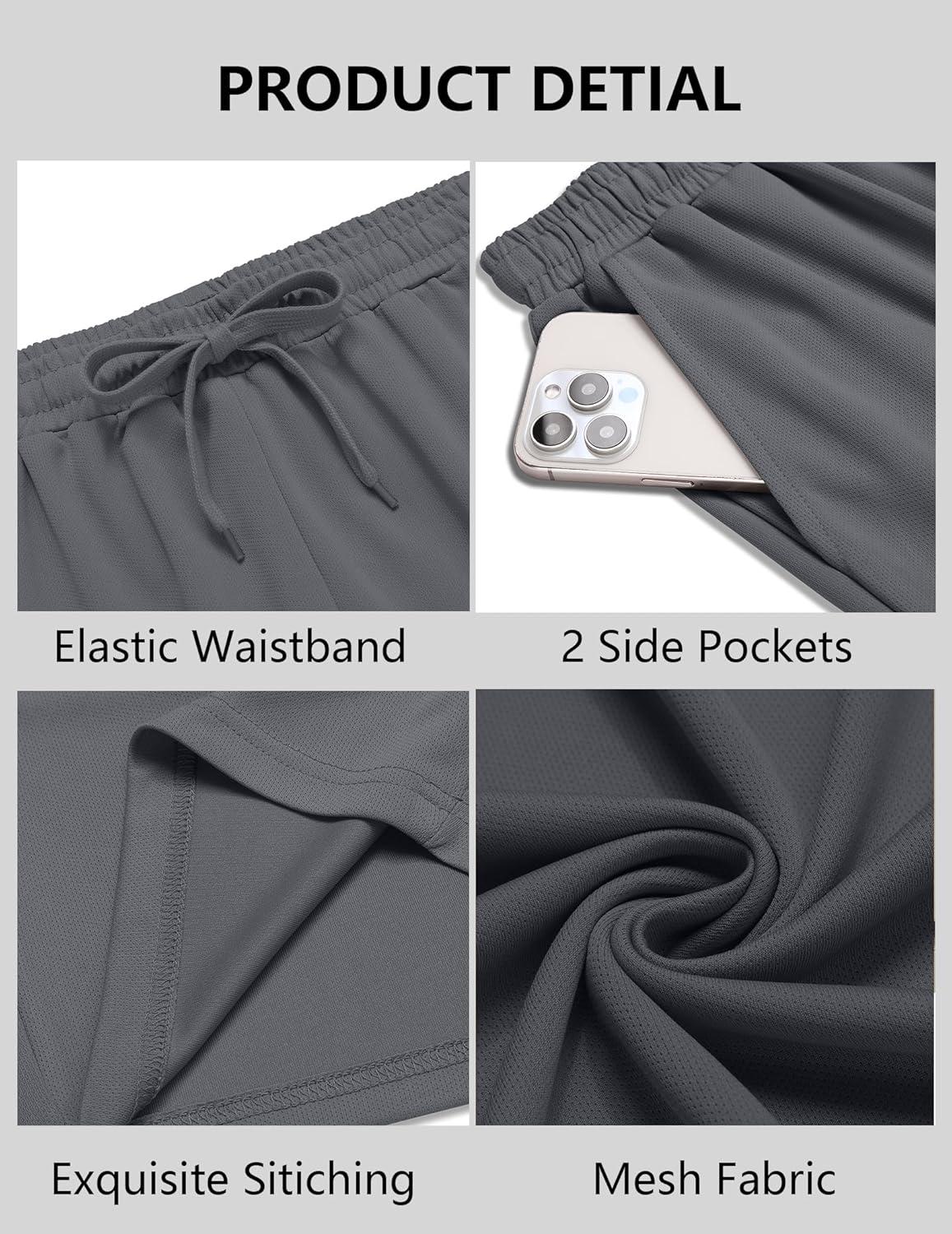 imageCOOFANDY Mens Workout Gym Shorts Mesh Athletic Shorts Lightweight Quick Dry Training Short Pants with PocketsDark Grey1 Pack of 1