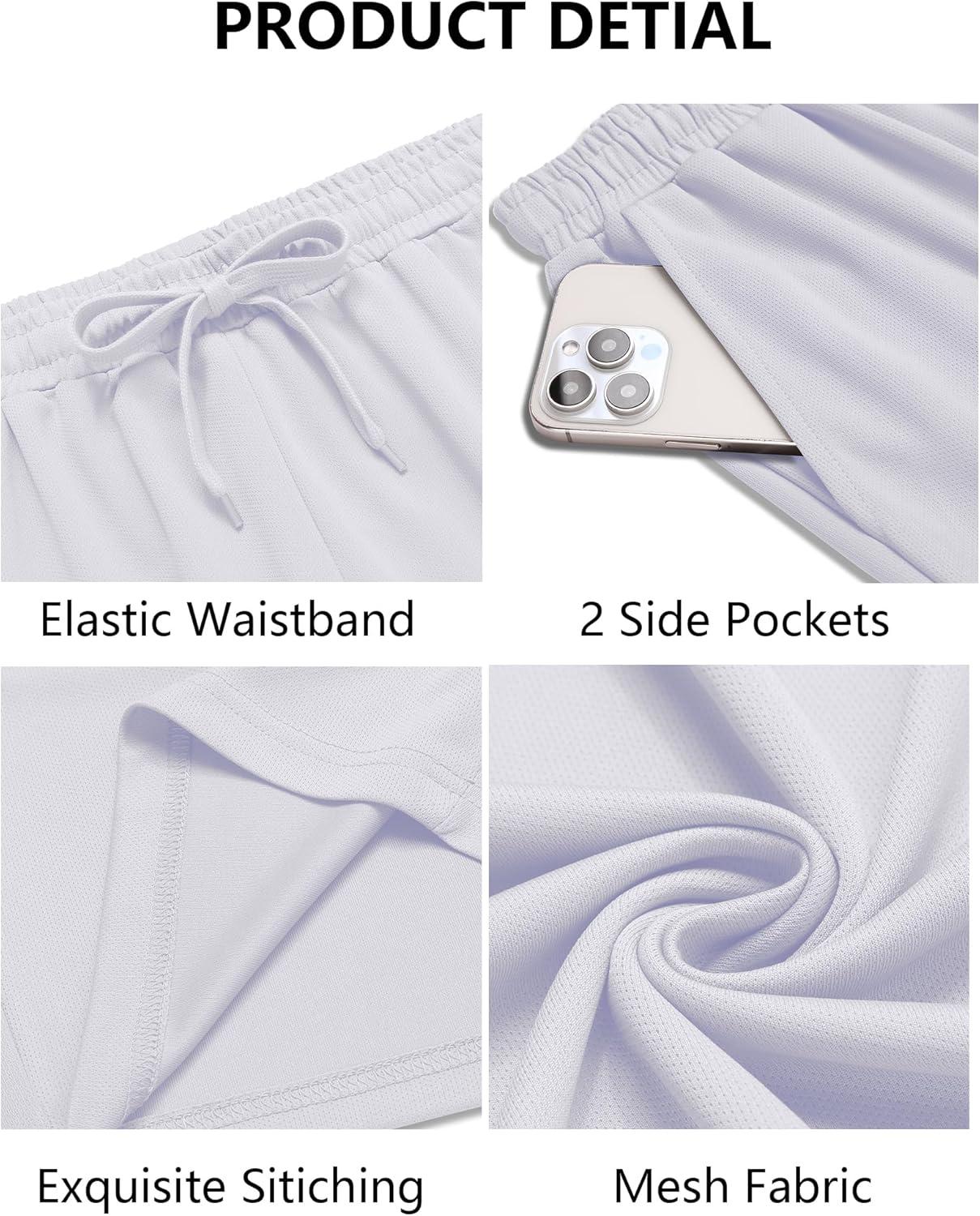 imageCOOFANDY Mens Workout Gym Shorts Mesh Athletic Shorts Lightweight Quick Dry Training Short Pants with PocketsWhite1 Pack of 1