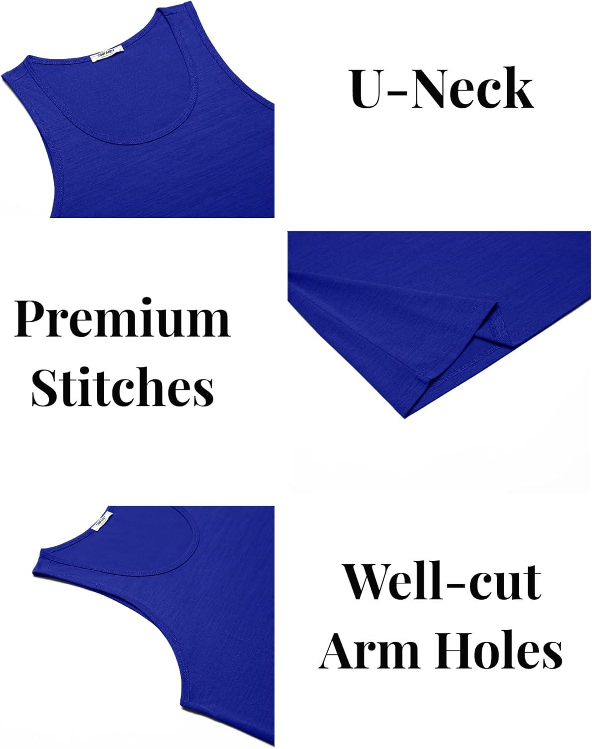 imageCOOFANDY Mens Workout Tank Tops Pack Dry Fit Sleeveless Running Shirts Gym Muscle Bodybuilding T ShirtsBlackRedRoyal Blue