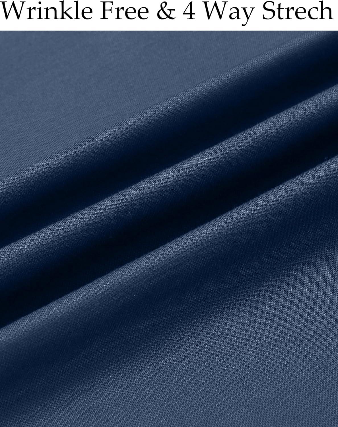 imageCOOFANDY Mens Wrinkle Free Shirt Casual Button Down Long Sleeve Dress ShirtsBlue