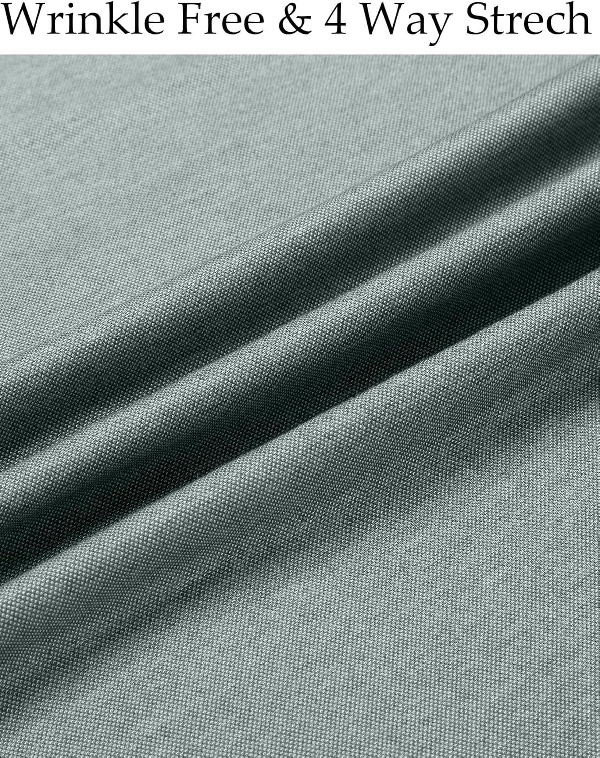 imageCOOFANDY Mens Wrinkle Free Shirt Casual Button Down Long Sleeve Dress ShirtsLight Blue