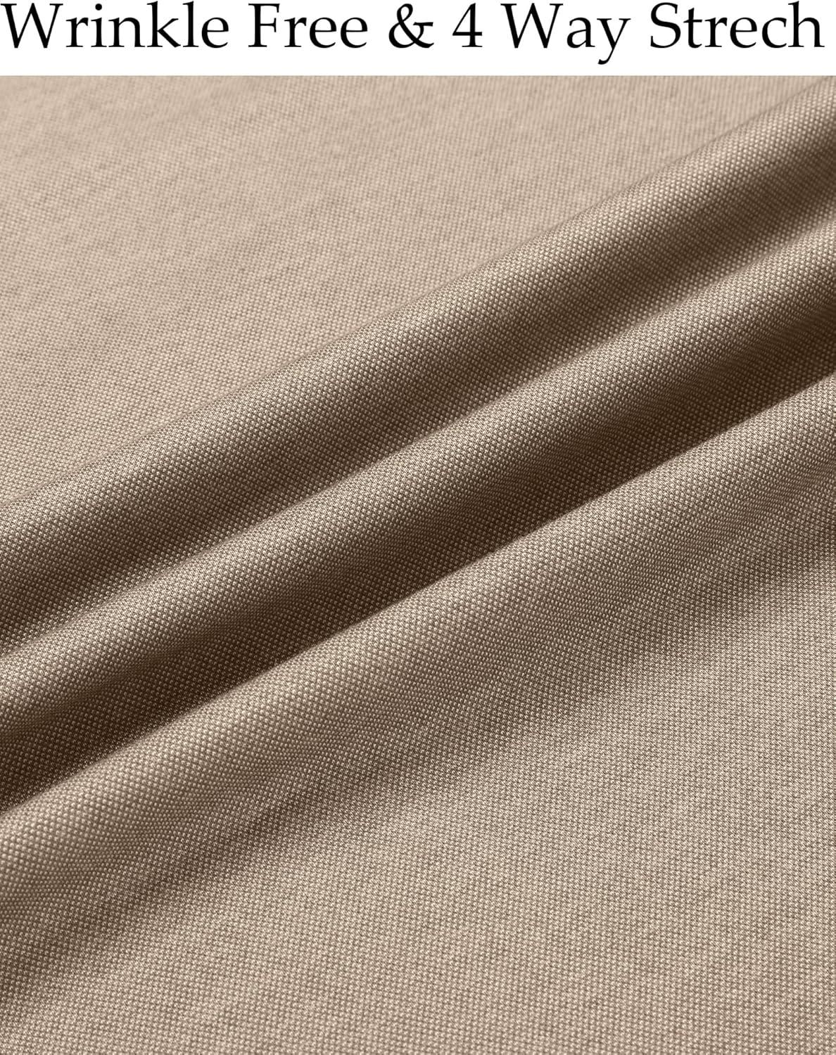 imageCOOFANDY Mens Wrinkle Free Shirt Casual Button Down Long Sleeve Dress ShirtsLight Coffee