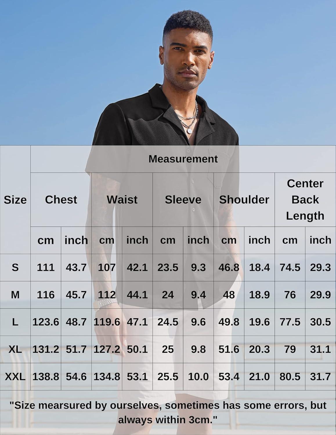 imageCOOFANDY Mens Wrinkle Free Untucked Cuban Shirt Business Casual Button Down Shirts Short Sleeve ShirtBlack