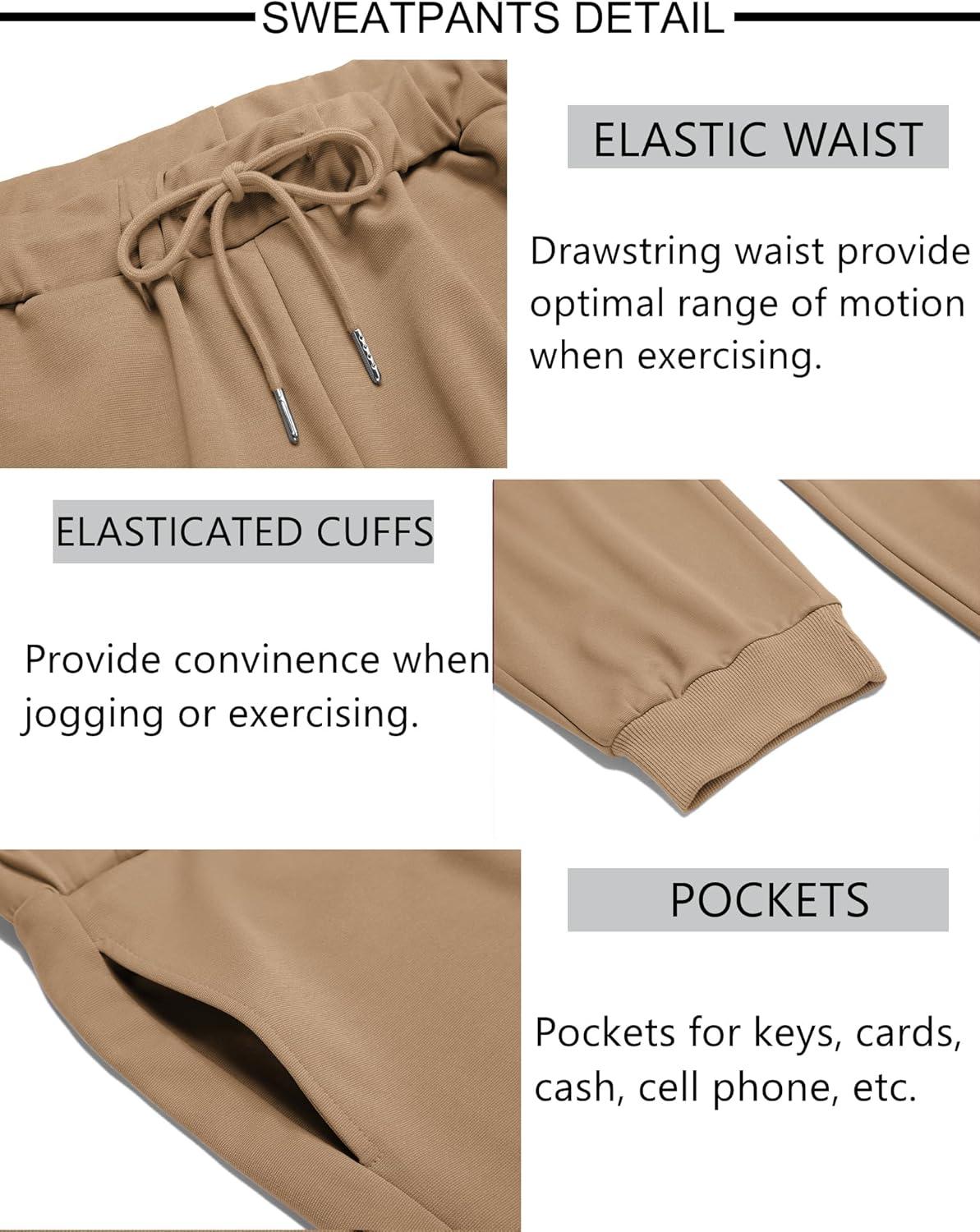 imageCOOFANDY Sweatsuits for Men 2 Piece Tracksuit Casual Athletic Jogging Suit Hooded SetKhaki