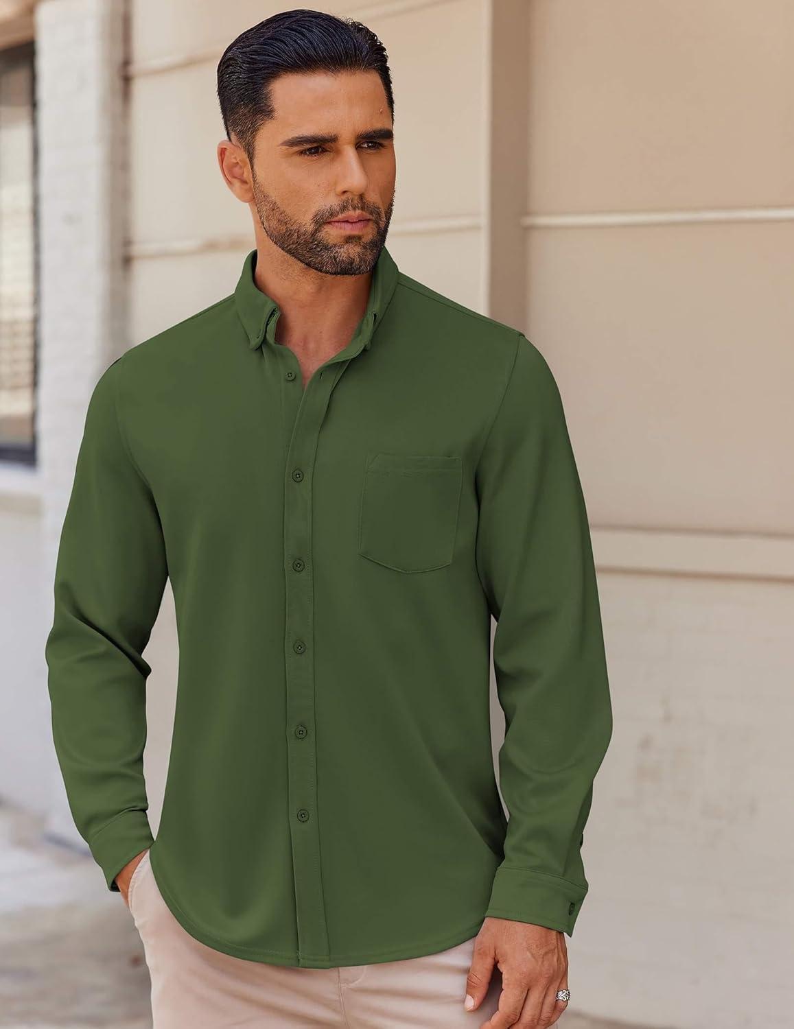 imageCOOFANDY mens CasualArmy Green
