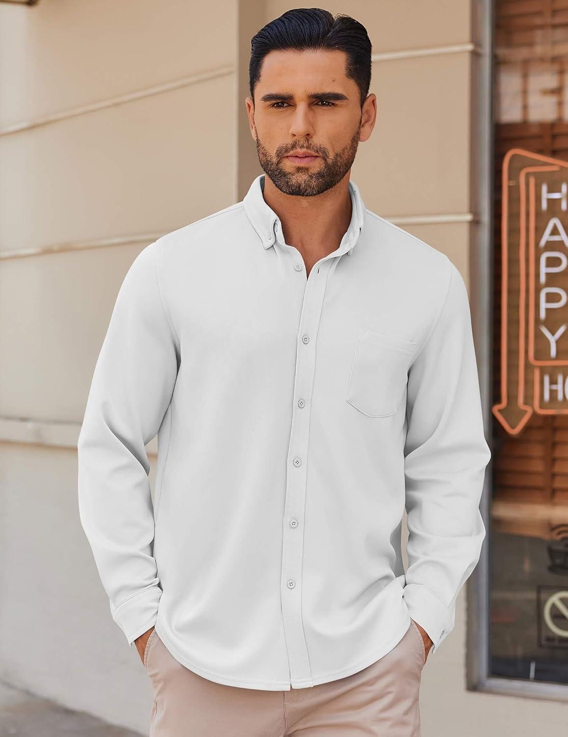 imageCOOFANDY mens CasualWhite