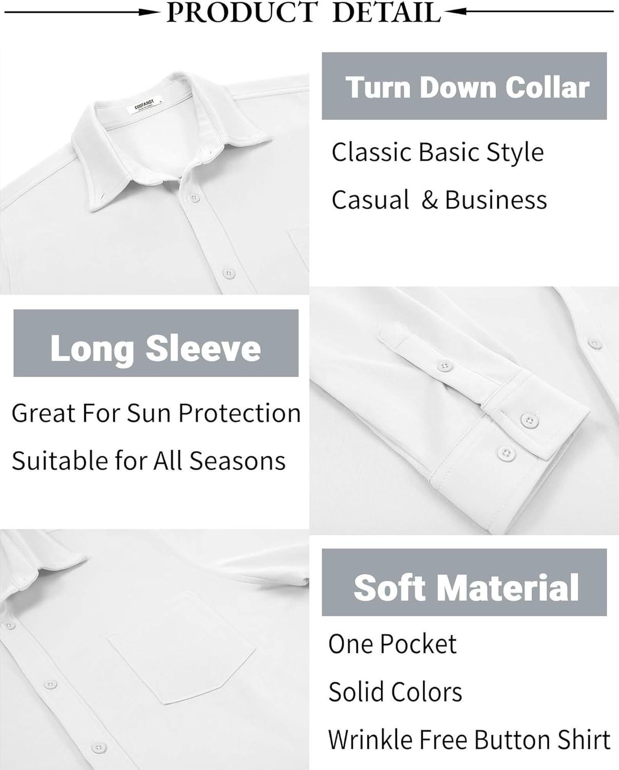 imageCOOFANDY mens CasualWhite