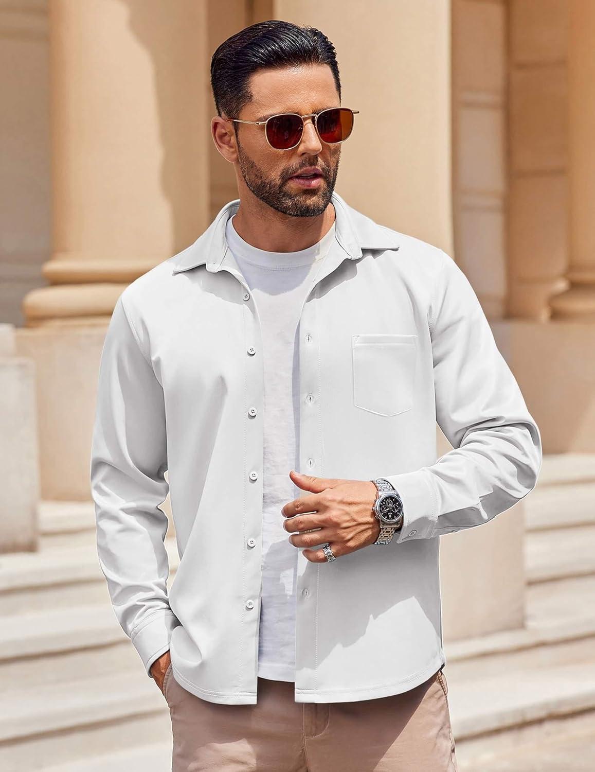imageCOOFANDY mens CasualWhite