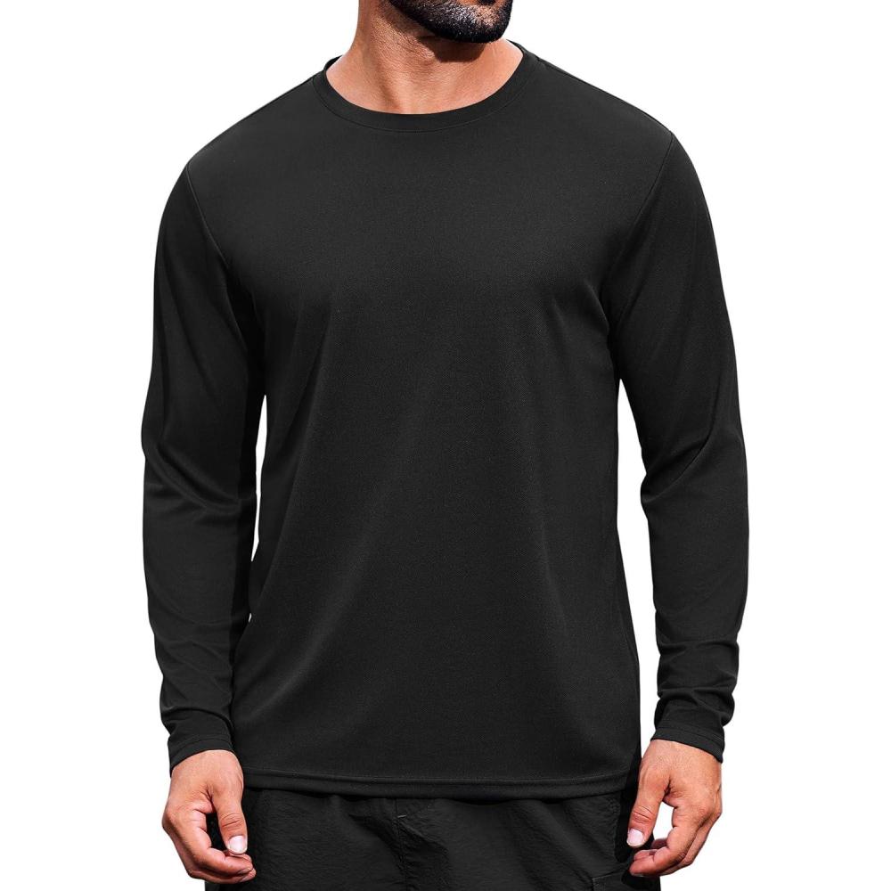 imageCOOFANDY Long Sleeve Shirts for Men Moisture Wicking Activewear TShirts Workout Running ShirtsBlack