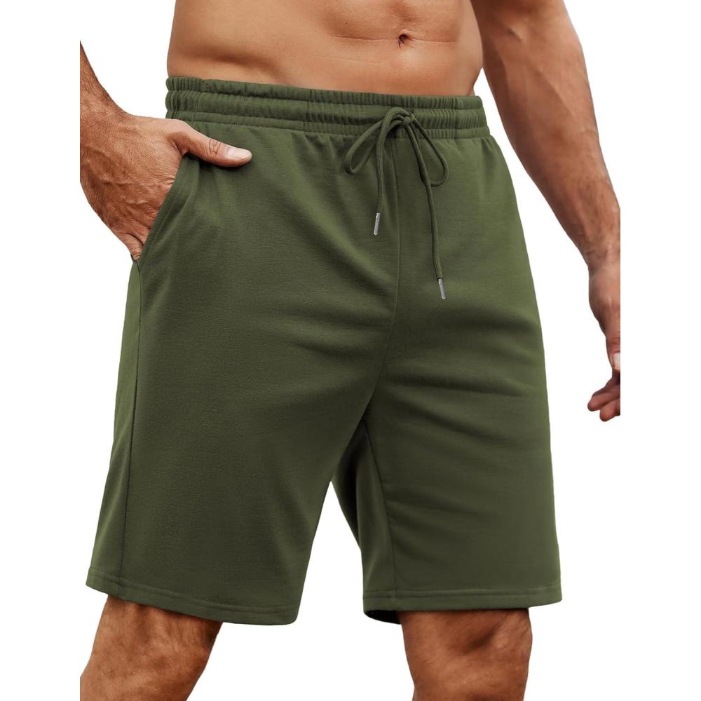 imageCOOFANDY Mens Athletic Shorts Loosefit Training Shorts Relaxed Fit Gym Shorts1 Army Green