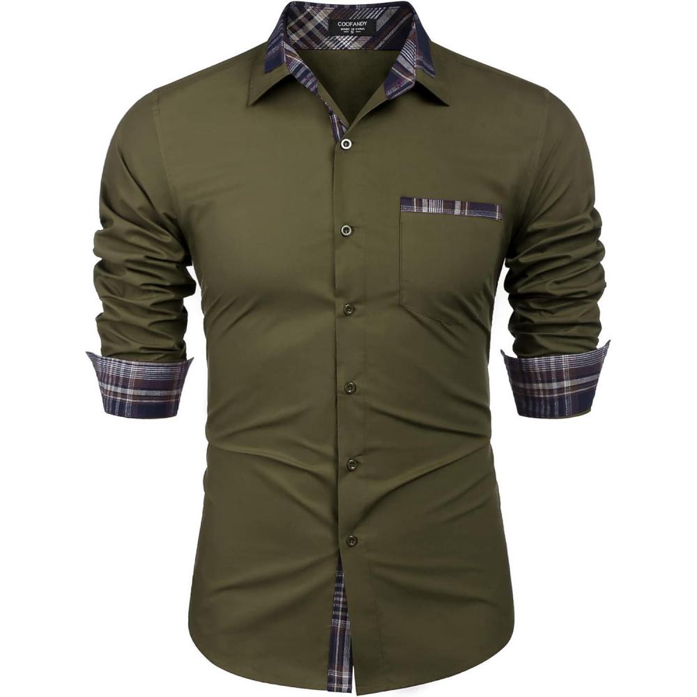 imageCOOFANDY mens CasualArmy Green