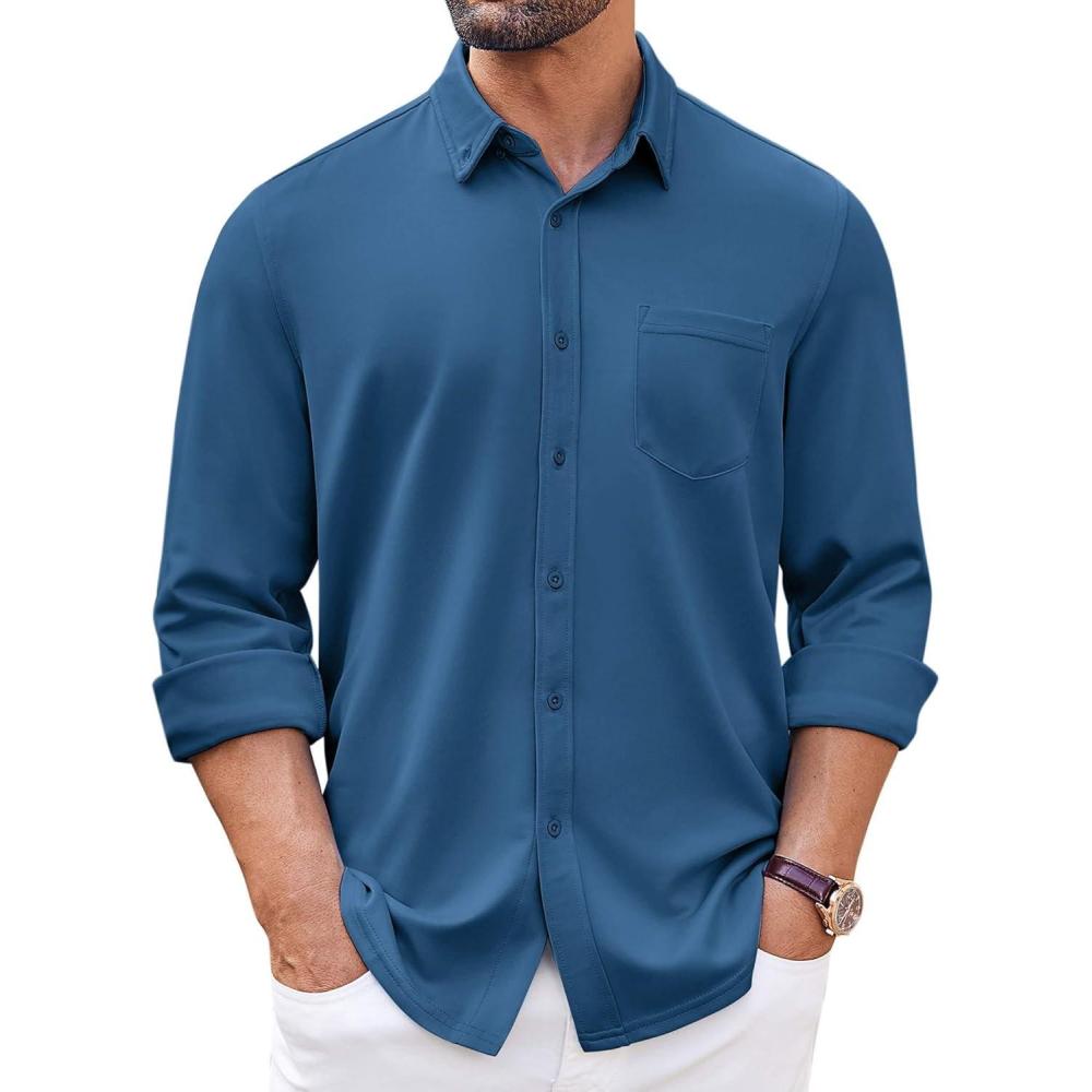 imageCOOFANDY mens CasualDeep Blue
