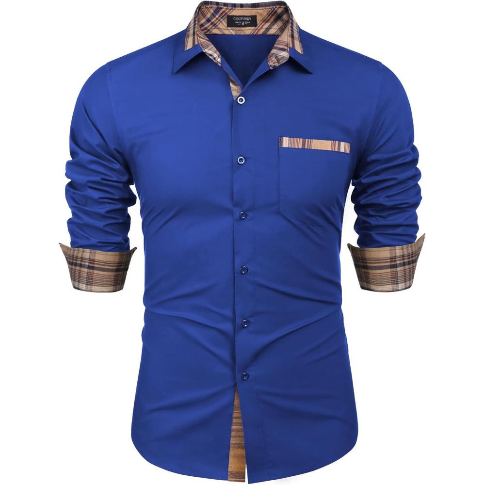 imageCOOFANDY mens CasualNavy Blue