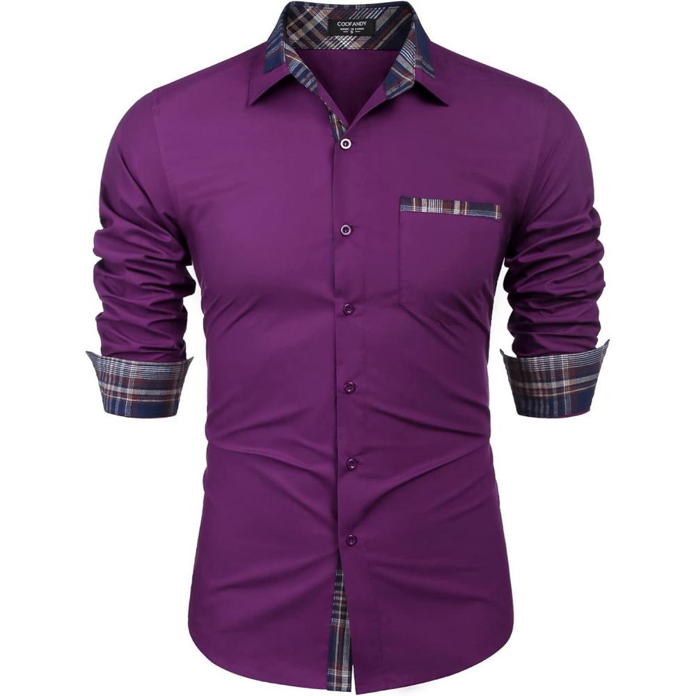 imageCOOFANDY mens CasualPurple