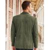 COOFADNY Men’s Casual Corduroy Blazer Classic Fit Two Button Sport Coat Fashion Notch Lapel Blazer Jacket(Army Green)
