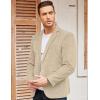 COOFADNY Men’s Casual Corduroy Blazer Classic Fit Two Button Sport Coat Fashion Notch Lapel Blazer Jacket(Beige)
