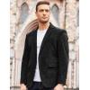 COOFADNY Men’s Casual Corduroy Blazer Classic Fit Two Button Sport Coat Fashion Notch Lapel Blazer Jacket(Black)