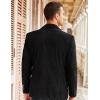 COOFADNY Men’s Casual Corduroy Blazer Classic Fit Two Button Sport Coat Fashion Notch Lapel Blazer Jacket(Black)