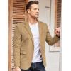 COOFADNY Men’s Casual Corduroy Blazer Classic Fit Two Button Sport Coat Fashion Notch Lapel Blazer Jacket(Coffee)