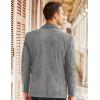 COOFADNY Men’s Casual Corduroy Blazer Classic Fit Two Button Sport Coat Fashion Notch Lapel Blazer Jacket(Dark Gray)