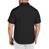 COOFANDY Big & Tall Dress Shirts for Men Short Sleeve Button Down Casual Shirts(Black)