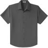 COOFANDY Big & Tall Dress Shirts for Men Short Sleeve Button Down Casual Shirts(Dark Grey)