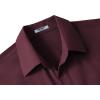 COOFANDY Big & Tall Dress Shirts for Men Short Sleeve Button Down Casual Shirts(Deep Red)