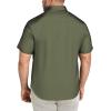COOFANDY Big & Tall Dress Shirts for Men Short Sleeve Button Down Casual Shirts(Olive Green)