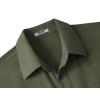 COOFANDY Big & Tall Dress Shirts for Men Short Sleeve Button Down Casual Shirts(Olive Green)