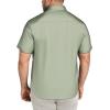 COOFANDY Big & Tall Dress Shirts for Men Short Sleeve Button Down Casual Shirts(Sage Green)