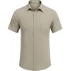 COOFANDY Button Down Short Sleeve Summer Casual Beach Shirts Shirt(Light Gray)