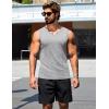 COOFANDY Casual Sleeveless Shirts for Men Cotton V Neck Tank Tops Summer 2 Pack Workout Gym Muscle Tee(Light Gray)