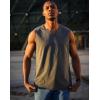 COOFANDY Casual Sleeveless Shirts for Men Cotton V Neck Tank Tops Summer 2 Pack Workout Gym Muscle Tee(Light Gray)