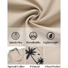 COOFANDY Hawaiian Short Button Sleeve Down Shirt Shirts Beach(Beige – Palm Tree)