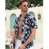 COOFANDY Hawaiian Short Button Sleeve Down Shirt Shirts Beach(Ukulele-black)