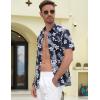 COOFANDY Hawaiian Short Button Sleeve Down Shirt Shirts Beach(Ukulele-black)
