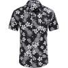COOFANDY Hawaiian Short Button Sleeve Down Shirt Shirts Beach(Ukulele-black)