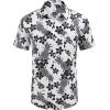 COOFANDY Hawaiian Short Button Sleeve Down Shirt Shirts Beach(Ukulele-white)