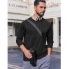 COOFANDY Long Sleeve Shirts for Men Moisture Wicking Activewear T-Shirts Workout Running Shirts(Black)