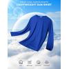 COOFANDY Long Sleeve Shirts for Men Moisture Wicking Activewear T-Shirts Workout Running Shirts(Dark Blue)