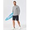 COOFANDY Long Sleeve Shirts for Men Moisture Wicking Activewear T-Shirts Workout Running Shirts(Light Grey)