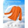 COOFANDY Long Sleeve Shirts for Men Moisture Wicking Activewear T-Shirts Workout Running Shirts(Orange)