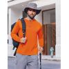 COOFANDY Long Sleeve Shirts for Men Moisture Wicking Activewear T-Shirts Workout Running Shirts(Orange)