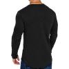 COOFANDY Men 2 Pack Muscle Fitted T Shirt Gym Workout Athletic Long Sleeves Tee(Black)